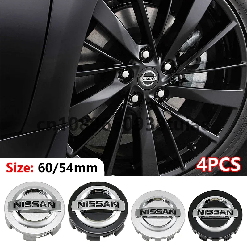4 قطعة 54/60 مللي متر الأصلي سيارة عجلة مركز محور قبعات يغطي Hubcap لنيسان نيسمو تيدا Teana GTR 350Z 370Z 240SX جوك نوت فيرسا