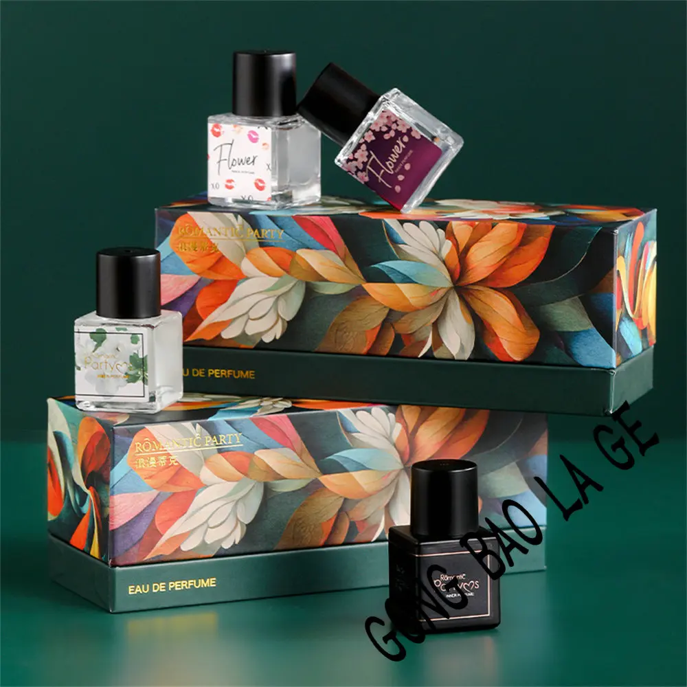 Original Brand Perfume Gift Box, Unisex, duradouro perfume floral, exala charme feminino, fragrância, Eau De Parfum, 4 Piece Set, 40ml