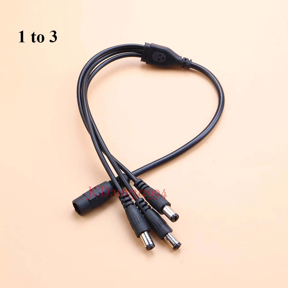 12V DC Power Splitter Plug 1 Female to 2 3 4 5 6 8 Male CCTV Cable Camera Cable CCTV Accessories Power Supply Adapter 2.1*5.5mm