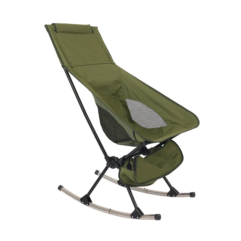 

Folding and heightening backrest chair outdoor rocking chair lunch break leisure moon reclining supports