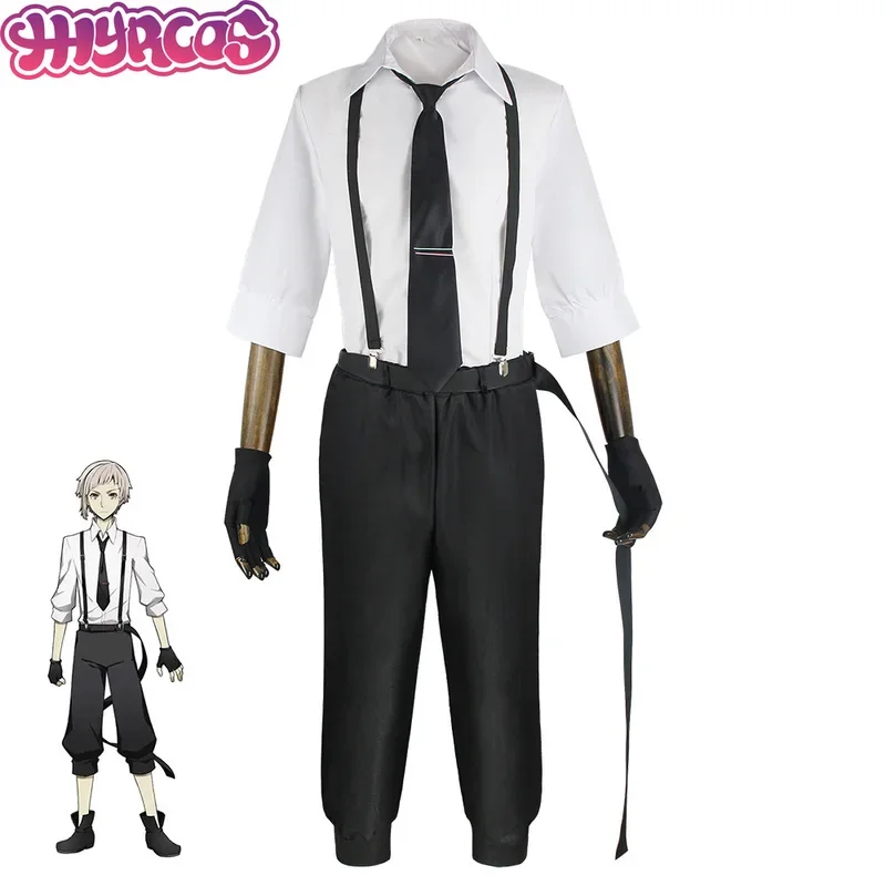 Anime Bungou Stray Dogs Cosplay Costumes pour femmes et hommes, Atsushi Nakajima, tenues, olympiques uniformes, vêtements de paupières, fête d'Halloween