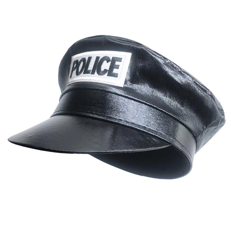

for Police Officer Captain for Police Costume Captain Hat Pu Newsboy Dropship