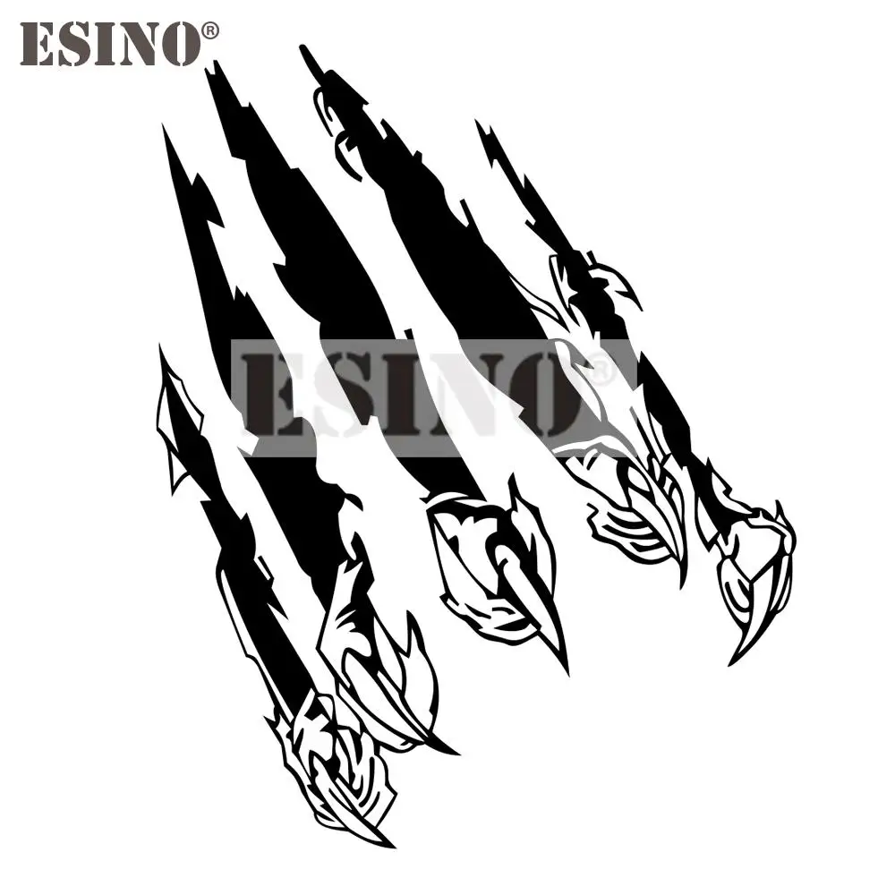 Car Styling Creative Tiger Paw PVC Carving Waterproof Decorative Sticker Car Bumper Glass Body Creative Pattern Vinyl Decal