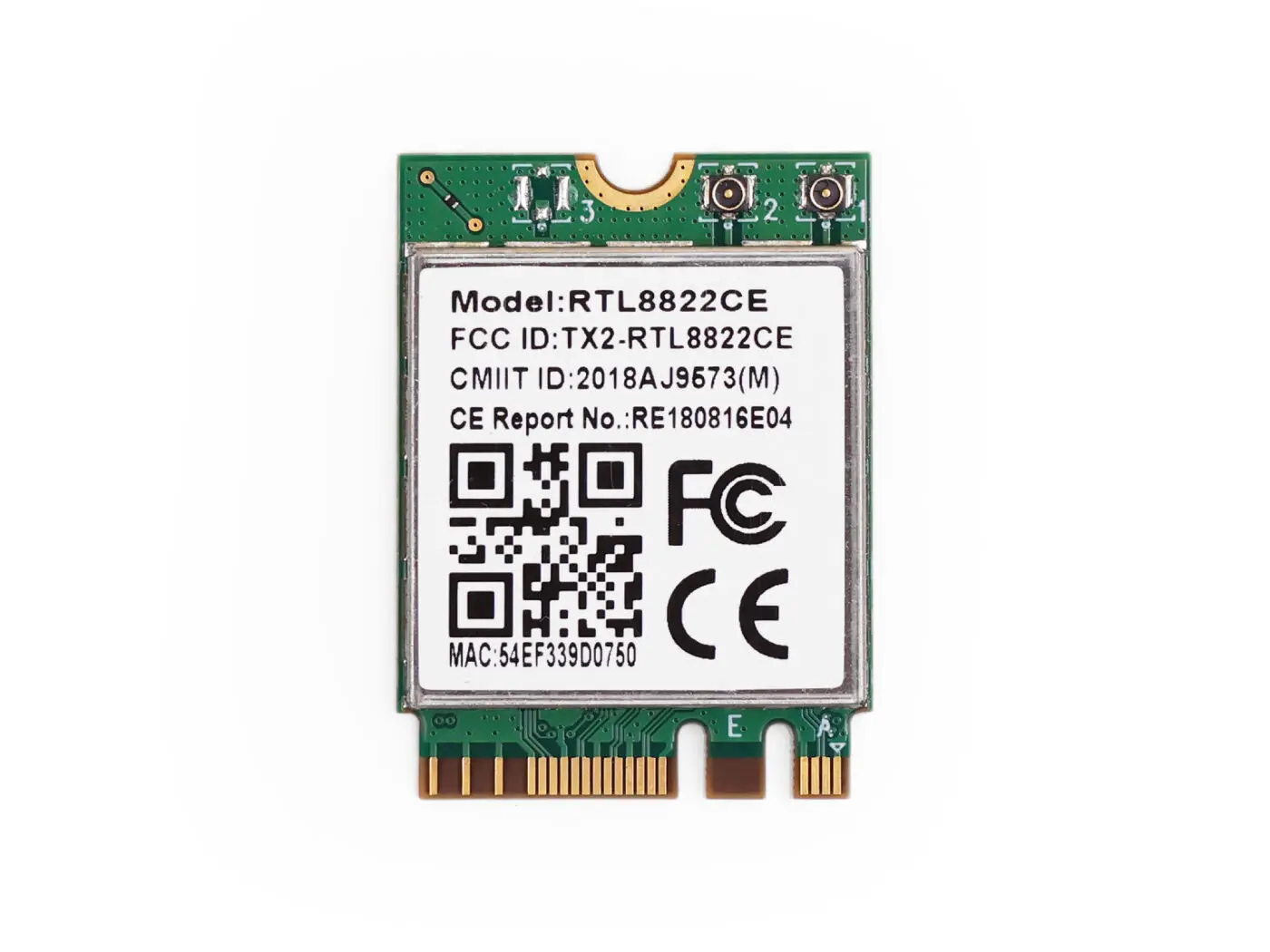 RTL8822CE Wireless NIC WiFi Module M.2 Card 2.4G/5GHz Dual Band WiFi 5 Bluetooth 5.0 for NVIDIA Jetson Orin IEEE, 867Mbps rate