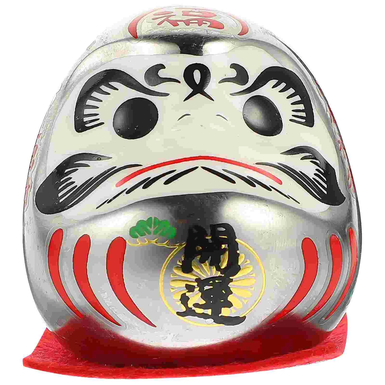 Dharma Eggs Japanese Dolls Cars Ornament Statue Desk Adornment Porcelain Daruma Statue Daruma Decor Car Daruma