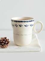 Leeseph Hand Painted Coffee Ceramic Mugs 350ml/12oz Hot Chocolate Mugs Milk Mug for Breakfast Best Gifts for  Family Friends