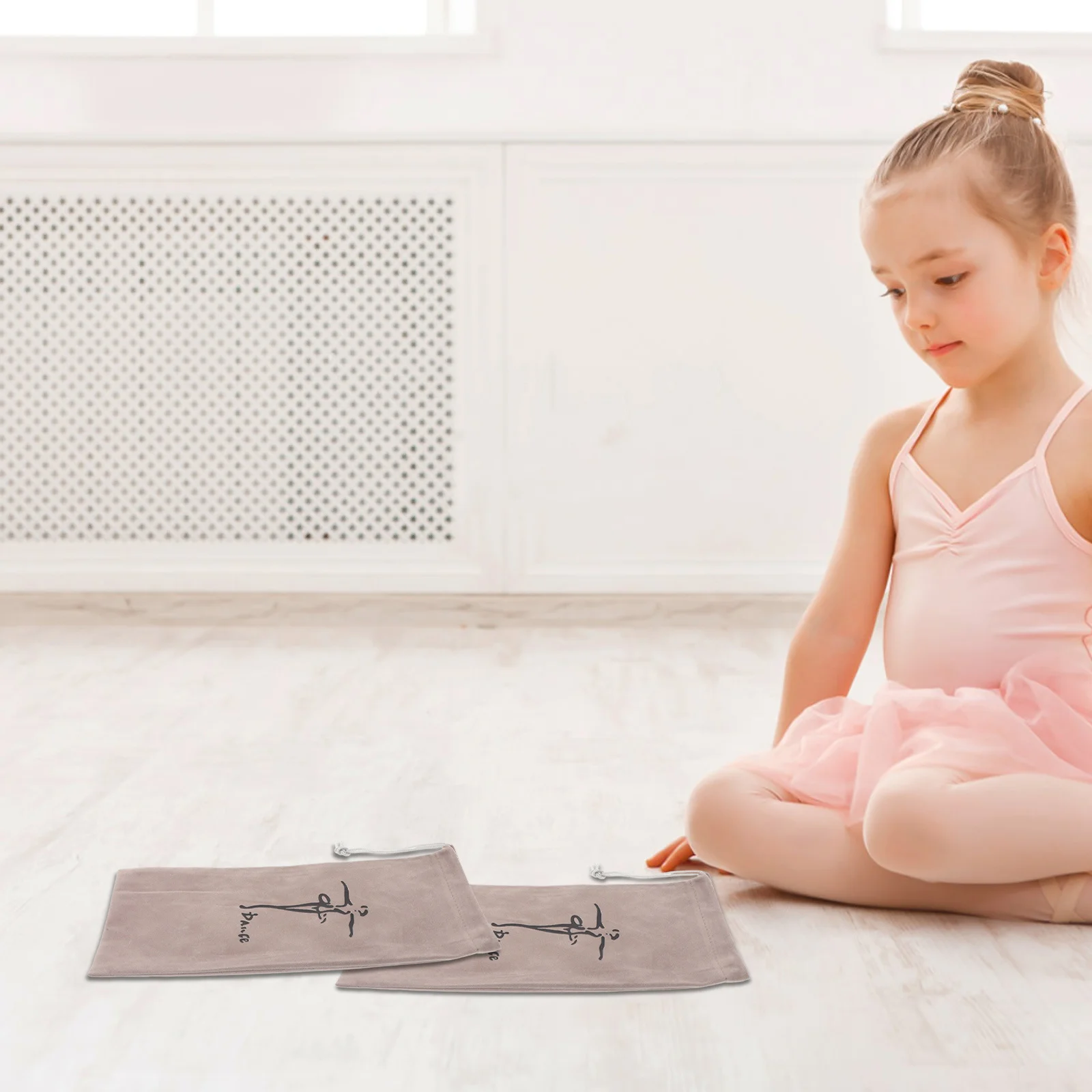 2 قطعة أكياس أحذية الرقص الرباط حقيبة الباليه للنساء اللاتينية بوانت أحذية السفر حذاء كيس التخزين حقيبة الباليه أكياس أحذية الرقص #5