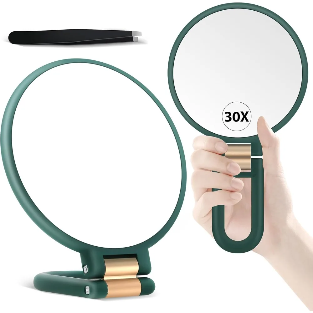 

Magnifying mirror, hand mirror with handle, double-sided hand mirror