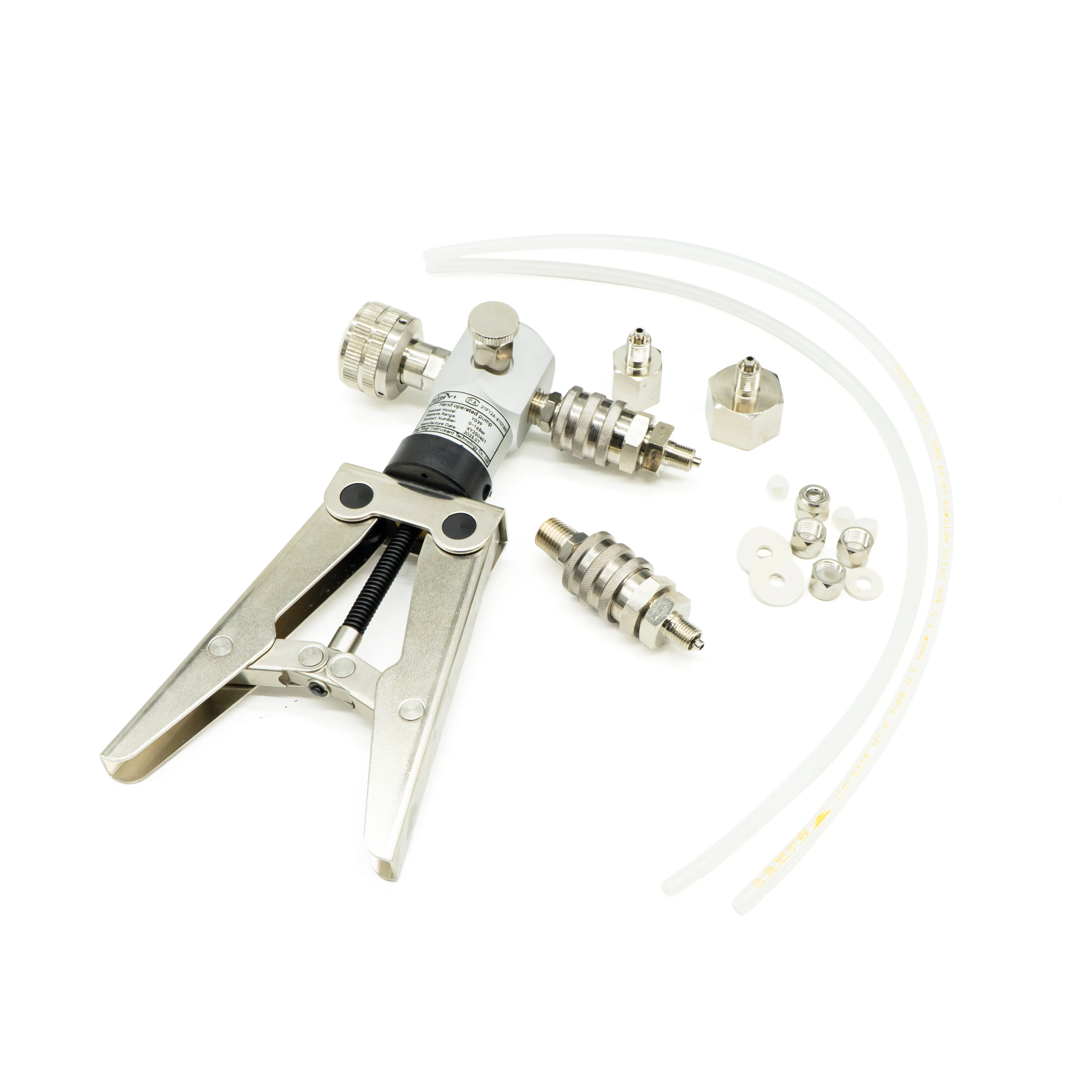 

0-2MPa Clamp Type Hand Portable Pump Dual-Purpose Air/Hydraulic Hand Pump Portable 2MPa Pressure Calibrator