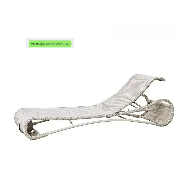 Outdoor reclining leisure villa open-air balcony swimming pool beach waterproof  protection hotel bed and breakfast lounge chair
