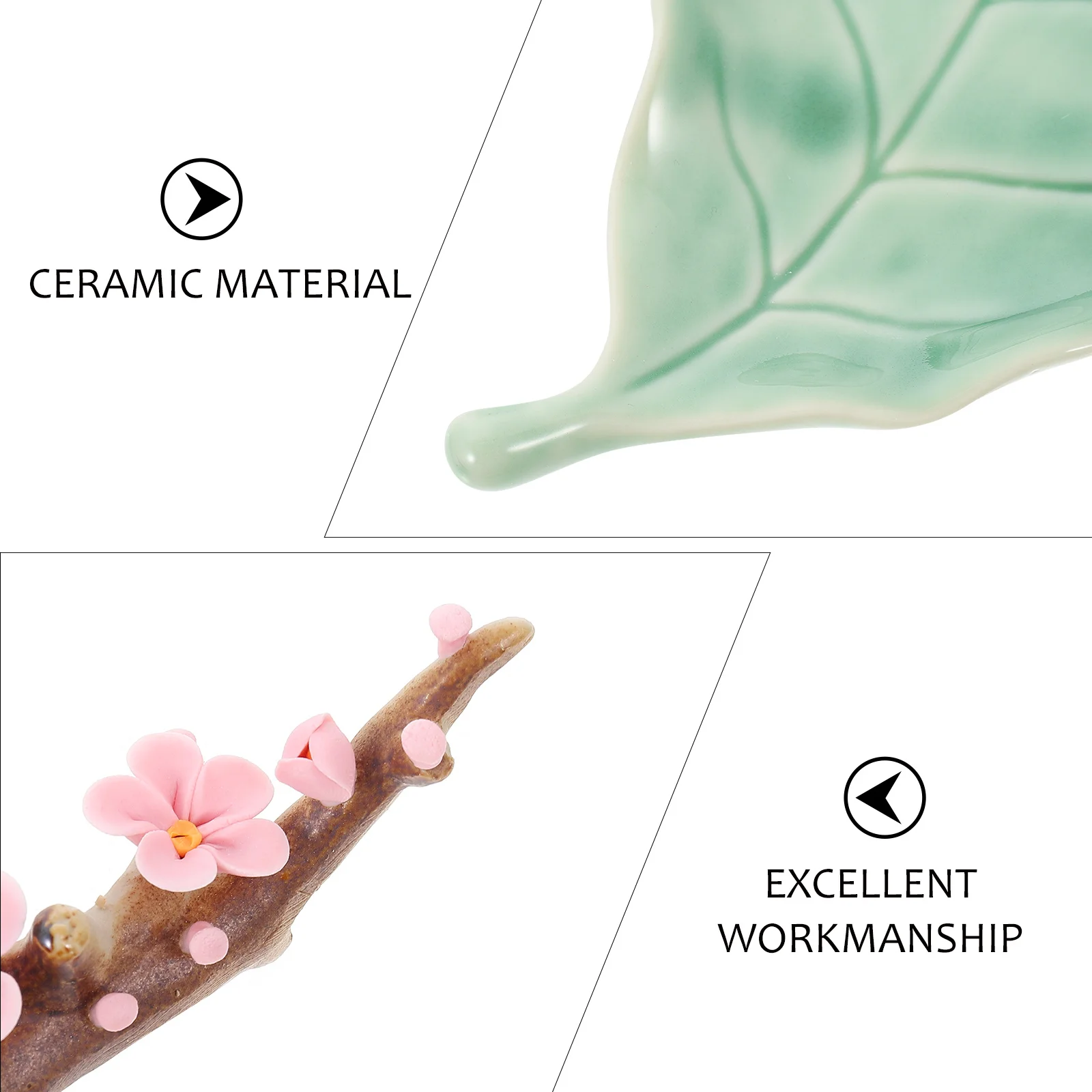 

Ceramic Incense Stick Burner Plum Blossom Design Multi- Censer Stress Relief Desktop Accessory Incense Stick Holder