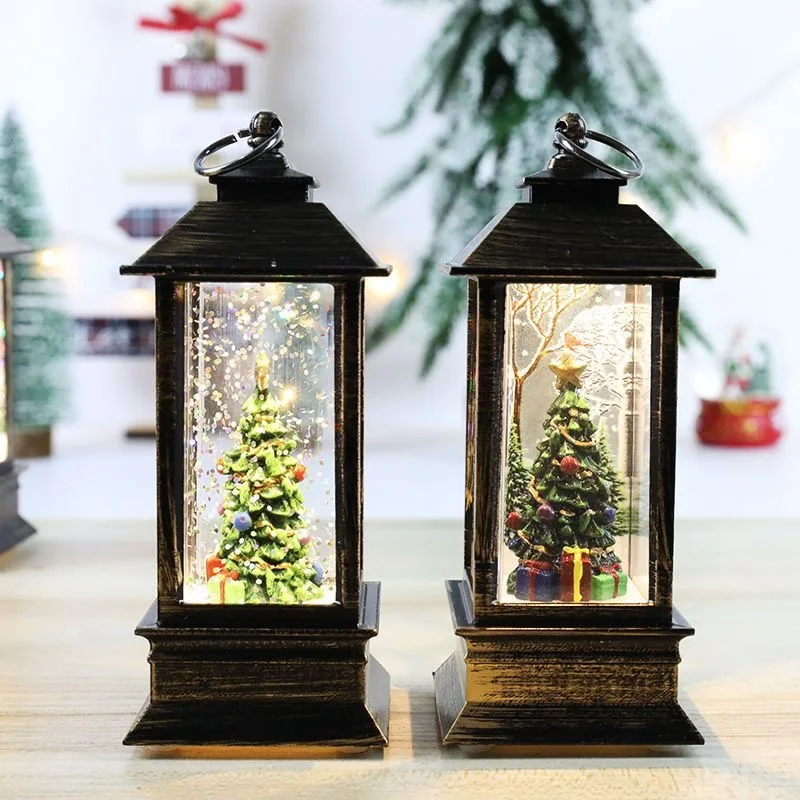 زينة عيد الميلاد، إضاءة الجو 5.3 سم * 5.3 سم * 13 سم، دعائم صور الهدايا، هدايا صغيرة، ديكورات سطح المكتب #5