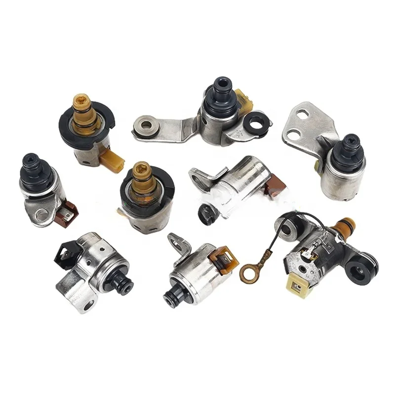 For JF506E 09A 5F31J Transmission Shift Solenoid Gearbox Set 9 Piece Kit Fit For VW Jaguar Solenoid RE5F01A RE5FO1A