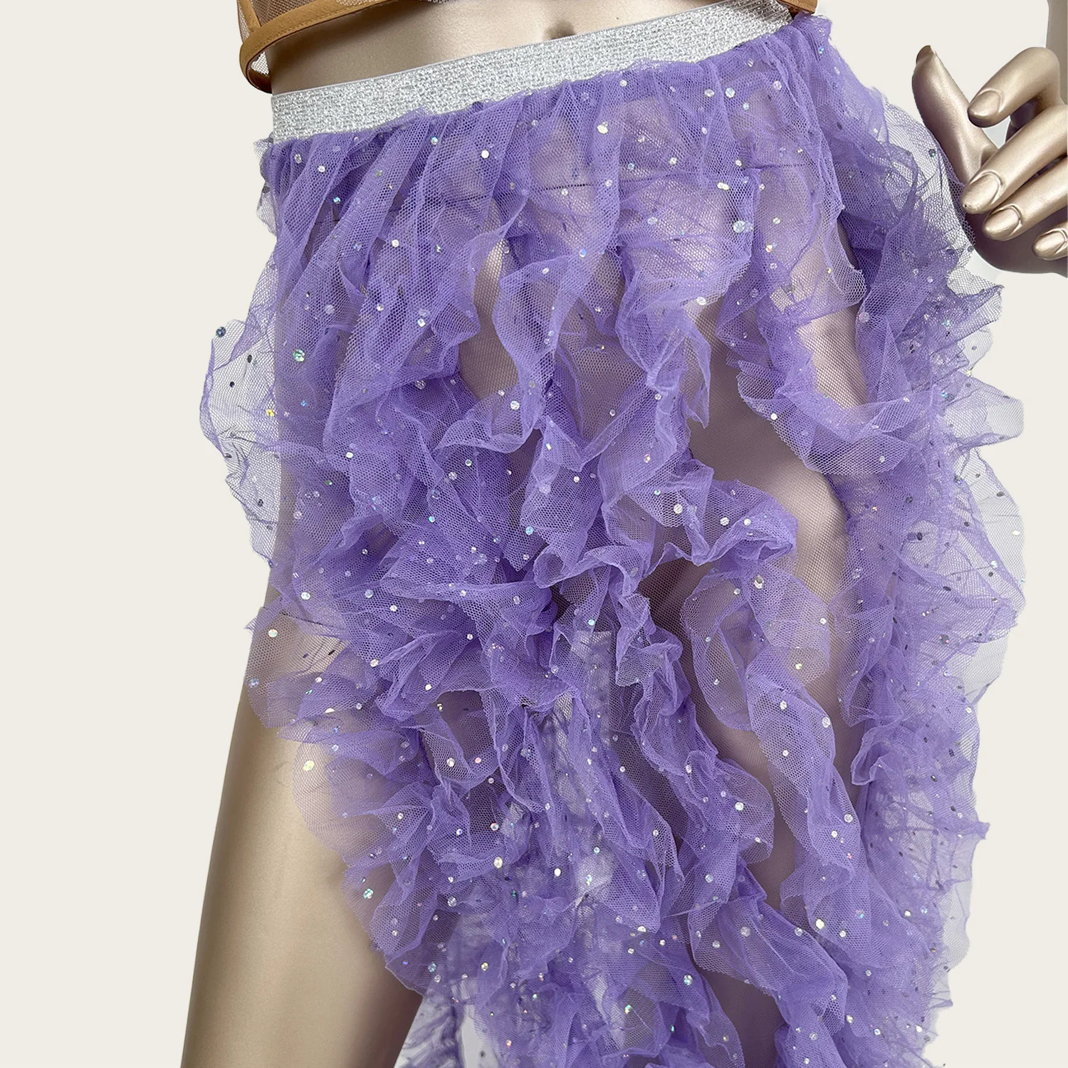 Ruhua Fashion Elegant Evening Dress Set Strapless Slit Long Dress Cocktail Party Gown Birthday Prom Tops Mini Skirt 2Pieces Set