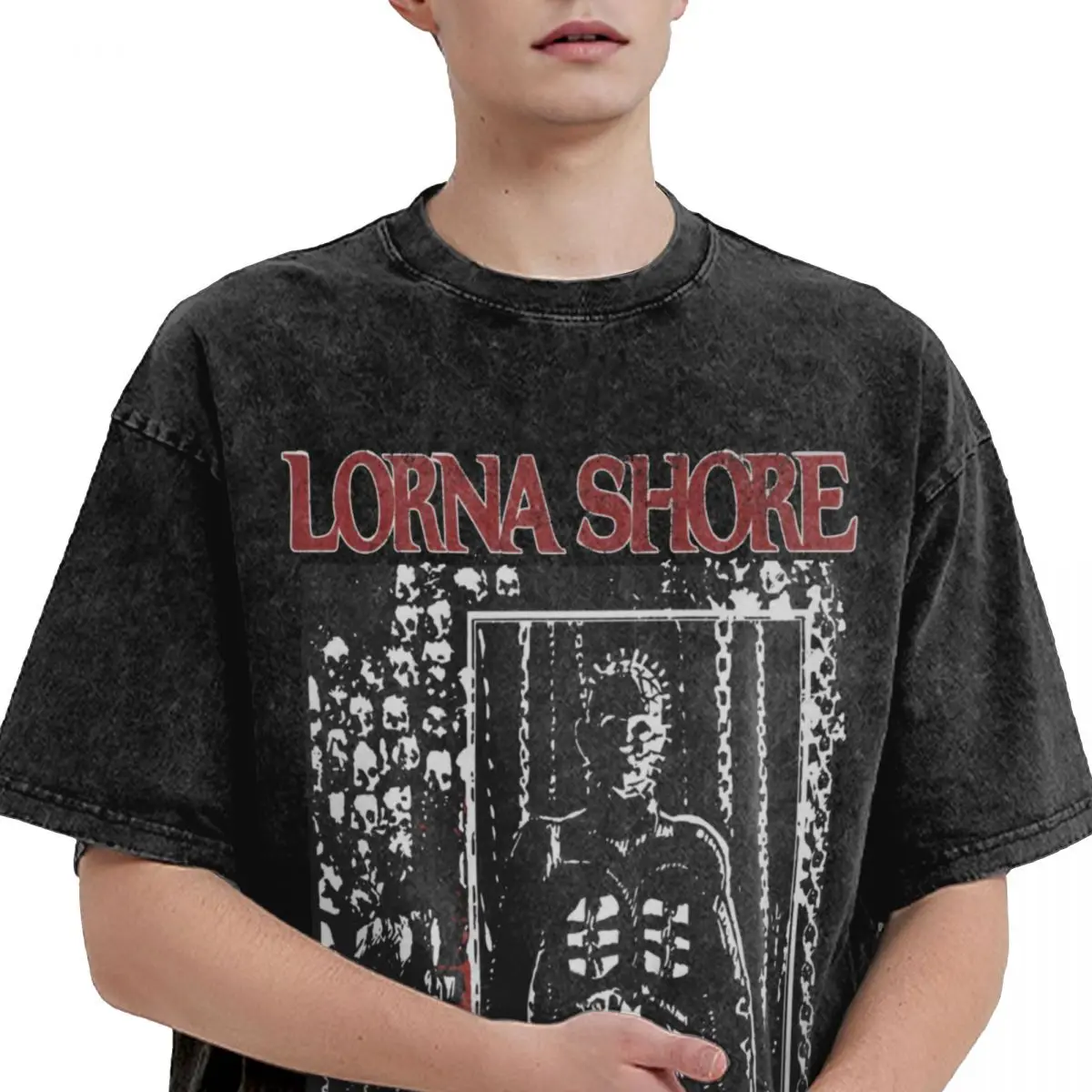 Lorna Shore Hellraiser T Shirt Summer Rock Music Band Y2K Funny T Shirts 2024 Casual Tshirt For Men Short Sleeve Printed Tops