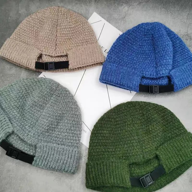 

Baseball Cap Man Knitted Beanie Warm Soft Winter Hats Landlord Hip Hop Hat Skull Baggy Melon Caps Outdoor Cotton Rolled Bonnet