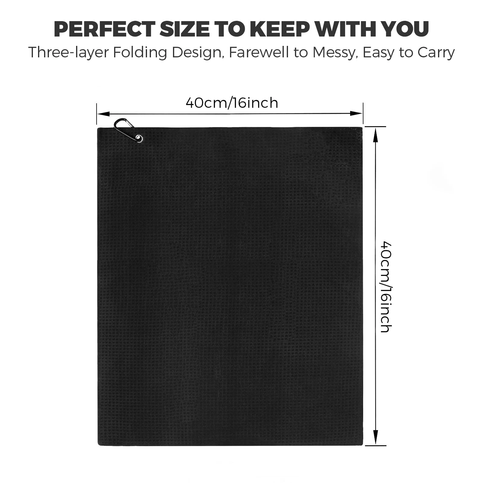 Golf Towel Microfiber Fabric For Golf lovers Soft Absorbent Golf Club Cleaner Rag Clip Golf Accessories Golf Club Cleaning Towel