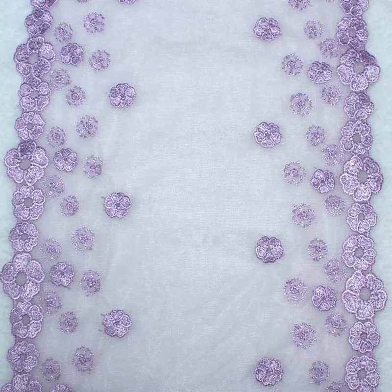 20Yards Bilateral Floral Embroidery Lace Trim DIY Craft Sewing Supplies Skirt Hem Decoration Accessories Wedding Lace