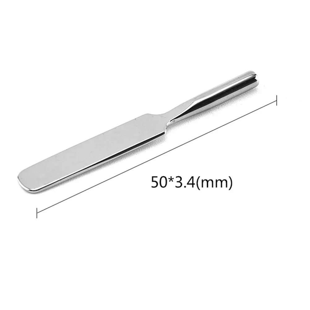 2Pcs Nail Art Stainless Steel Pen Set Non-Toxic Rustproof Manicure Tool Non-Slip Handle Nail Salon DIY Drawing Brush Remover