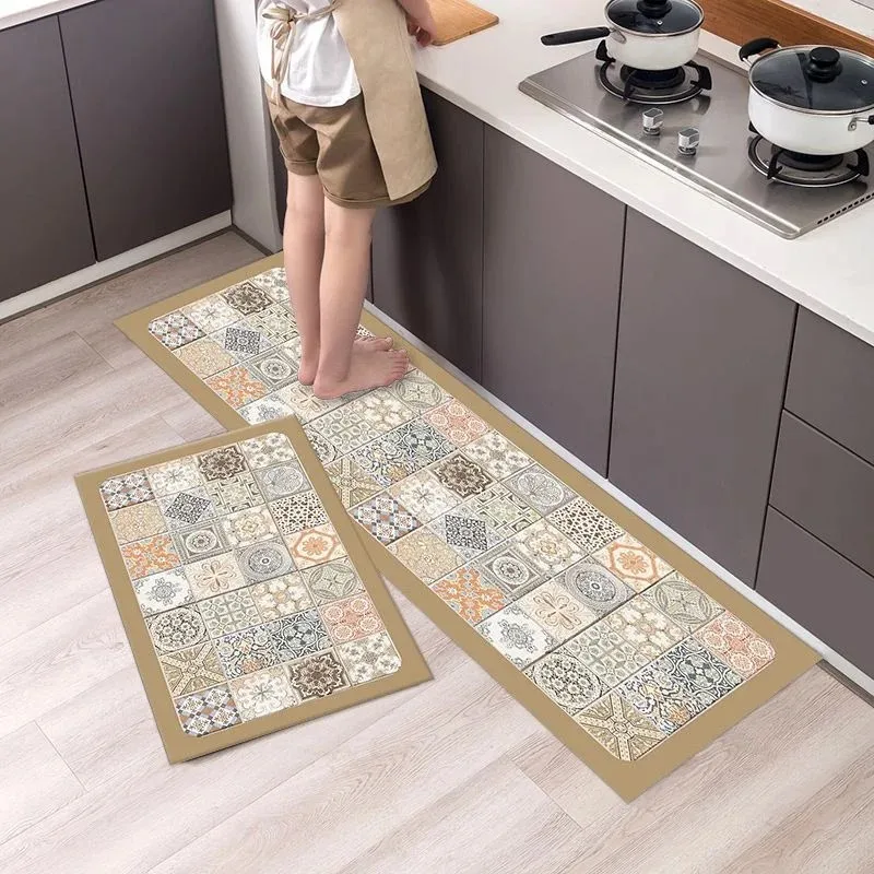 سجادة VIKAMA على الطراز البوهيمي لغرفة النوم وغرفة المعيشة وقاعة المدخل ممسحة ناعمة ومريحة لديكور المنزل