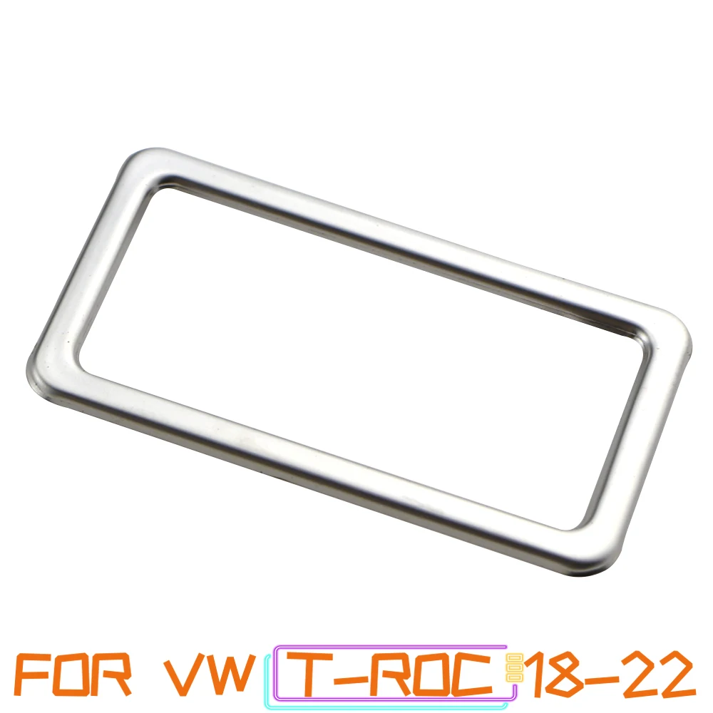 1PC Stainless Steel Car Trunk Switch Button Frame Decoration Sticker Trim for Volkswagen VW T-ROC T ROC 2018-2022 Acc.