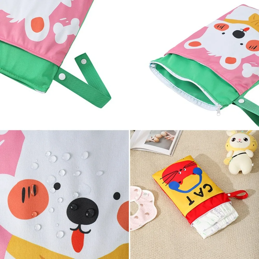 Large Capacity Reusable Wet Dry Bags Multifuncional Waterproof Crib Hanging Storage Bag Portable Bedside Hanging Bag