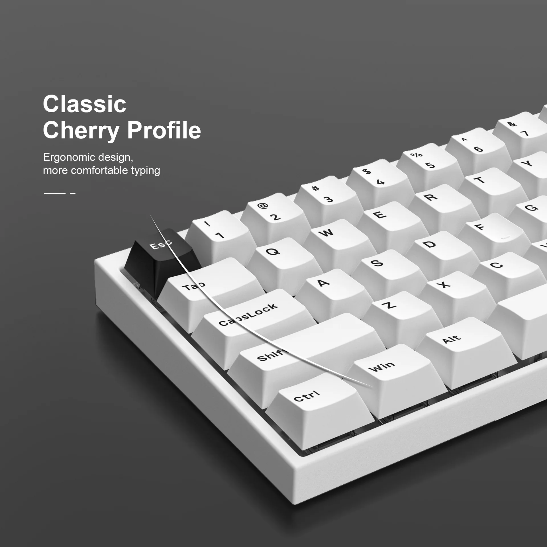 

Two-color high-content PBT wear-resistant keycaps, original 168 keys are suitable for wooting.