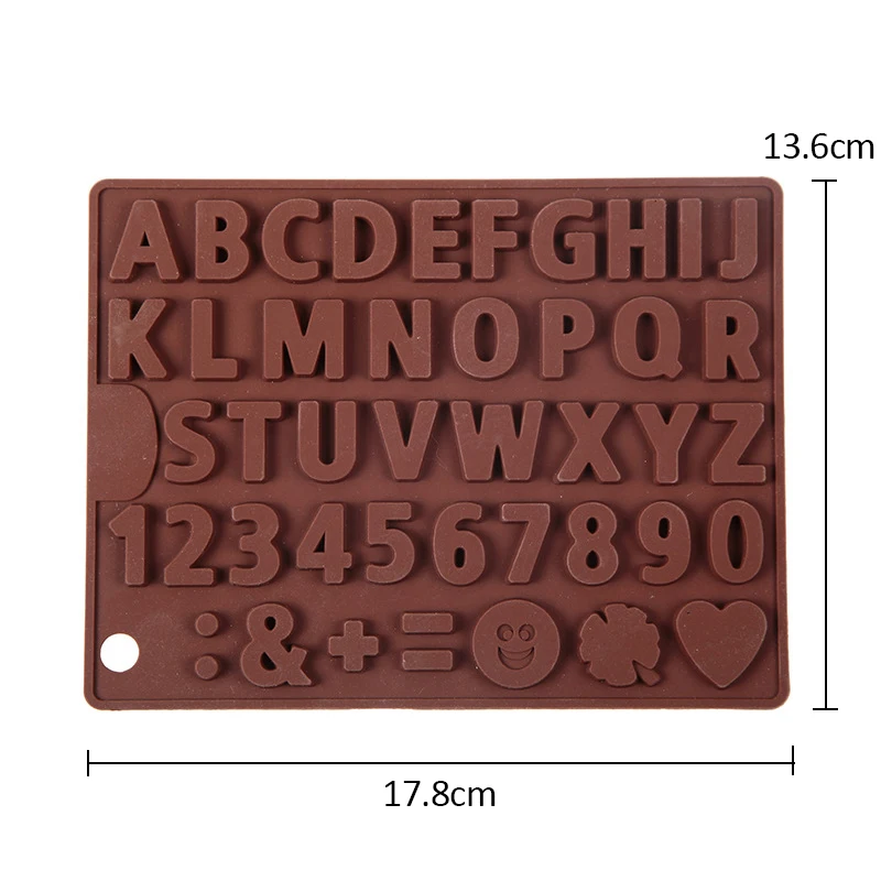 New Chocolate Silicone Mold 26 Alphabet Number DIY Fondant Patisserie Candy Cake Mould Baking Tools Kitchen Gadgets Accessories