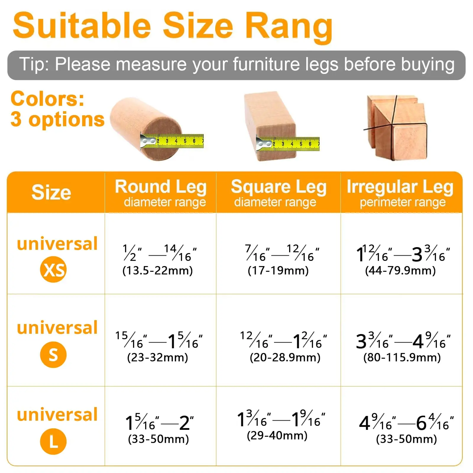 16/36 PCS Chair Leg Floor Protectors for Hardwood Floors, Silicone Felt Furniture Pads Caps, Anti Scratch Floor Protectors,