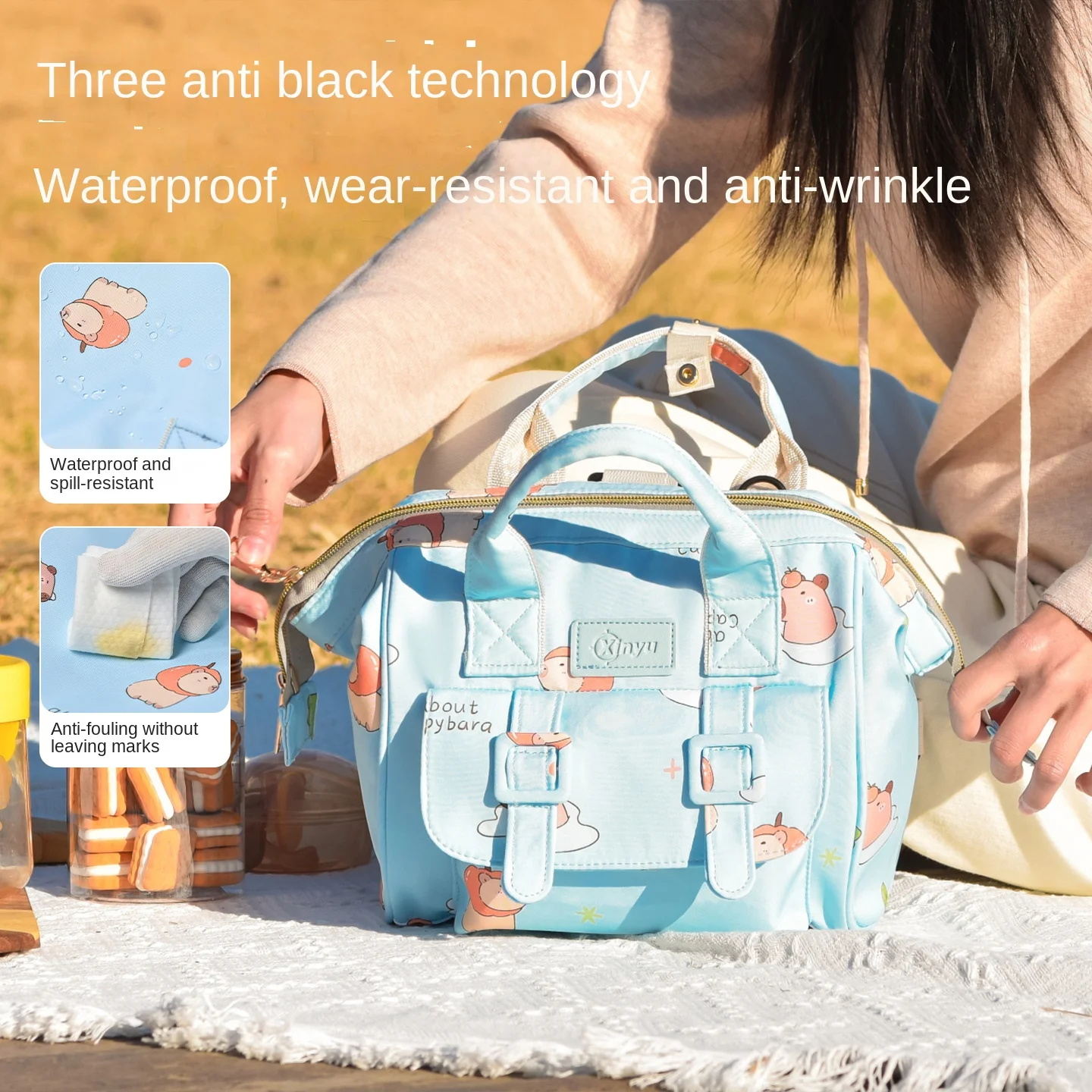 

Mummy Backpack Diaper Bags Messenger Hobo Bag Multi-functional Outdoor Travel Maternity Bag Storage Travel Shoulder Stroller Bag