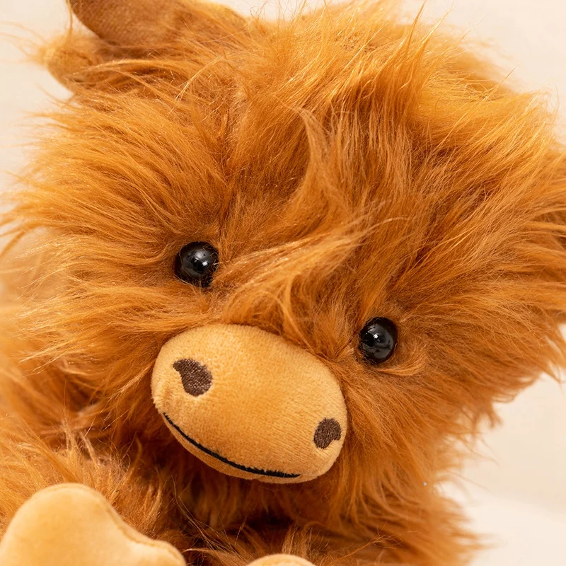 Highland Bull Knuffel Zacht Knuffeldier Pop Geschenken Gevoelige Positie Kawaii Vee Knuffelkussen Bankkussen Voor Thuis Decors
