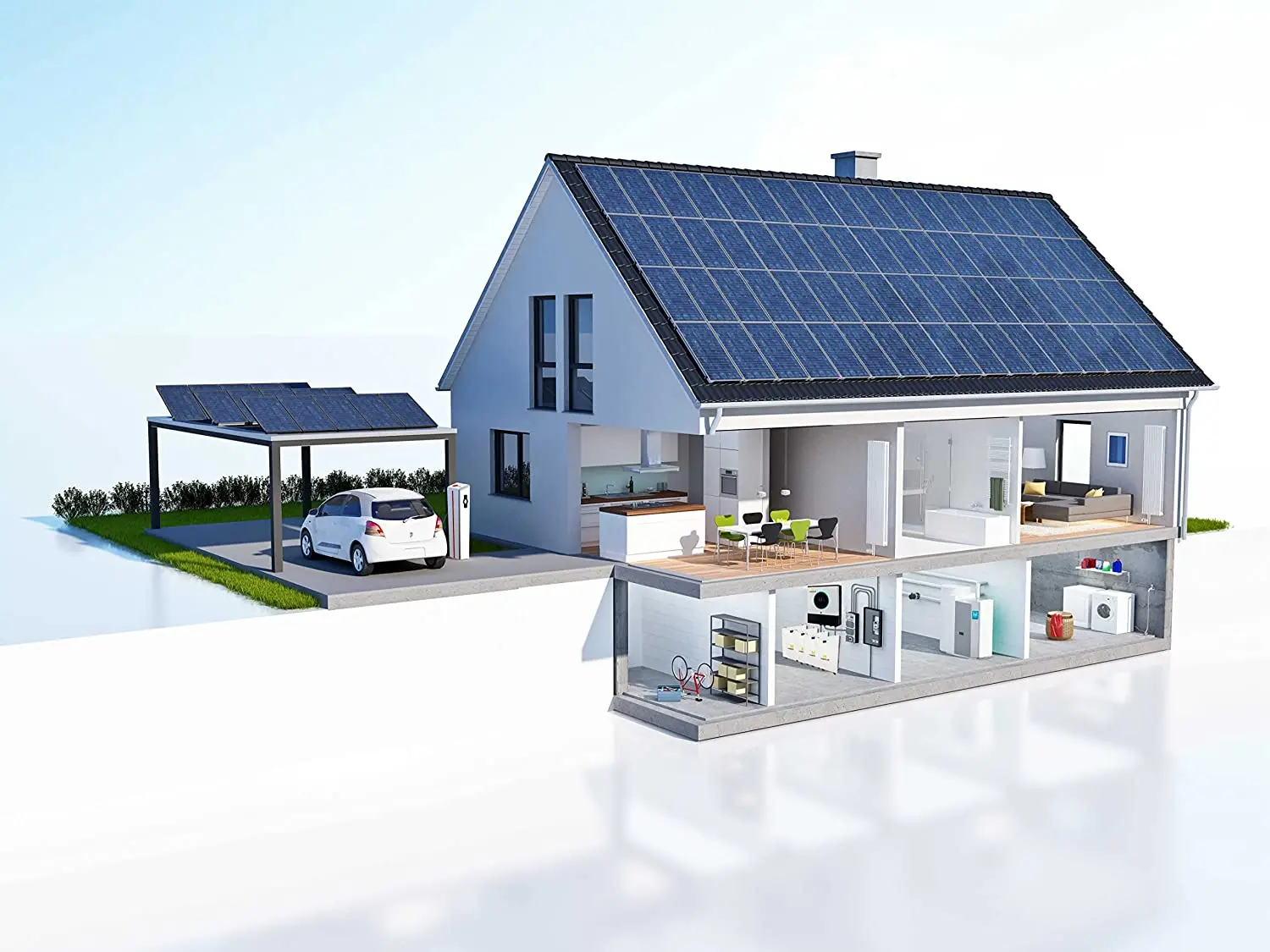 Complete Set 5KW 10Kw 15Kw 20KW Solar Panels System  on Off Grid Solar System 5000 Watts Solar Energy Home System