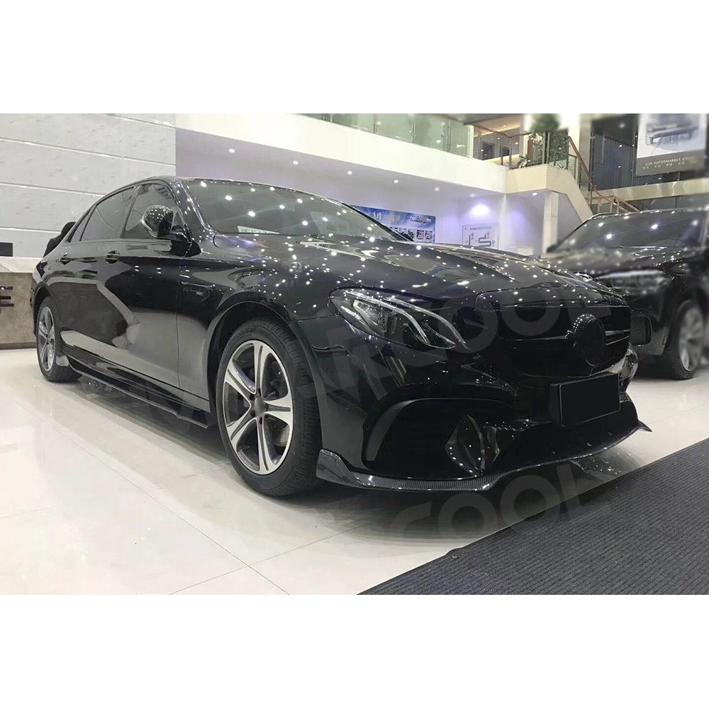 

JMCARCOOL Carbon Fiber Front Lip Bumper Chin Splitters Spoiler for Mercedes Benz E Class W213 E63 AMG 2017-2019