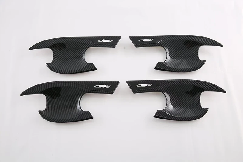 For Honda CRV CR-V RS 2023 2024 Carbon Fiber Style Door Handle Bowl Cover Cup Cavity Trim Insert Catch Molding Garnish