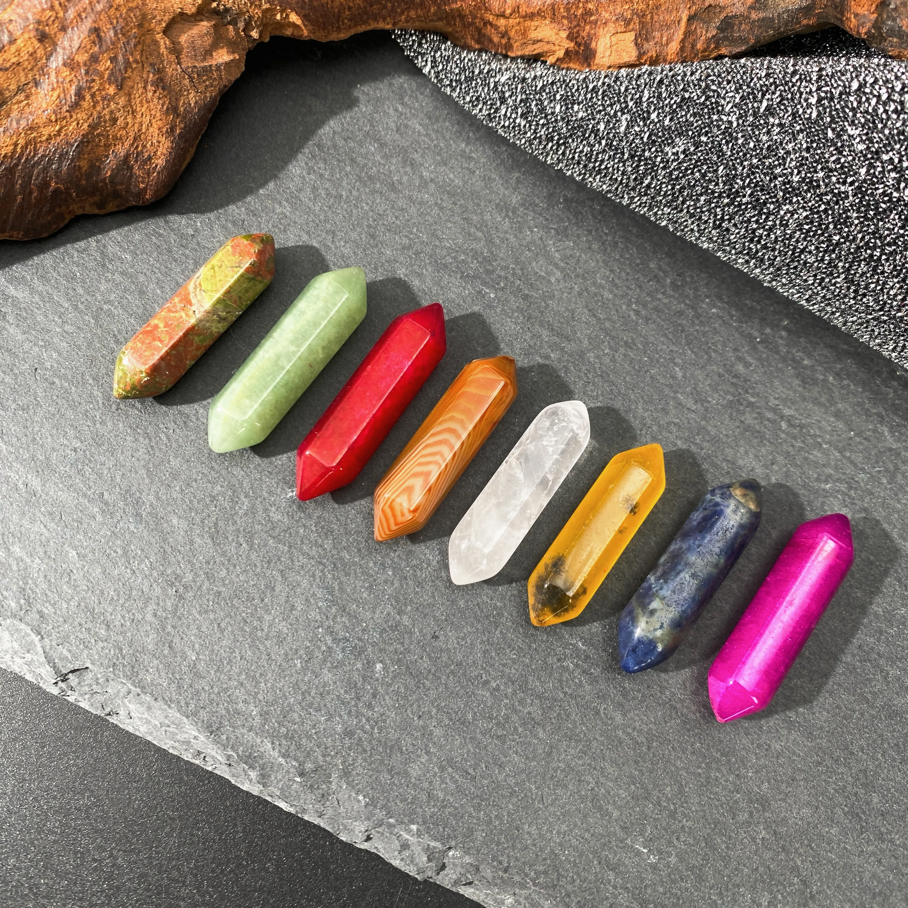 5/10/20 pièces de tours en cristal à double pointe exquises, ornements en cristal, cadeaux idéaux pour les proches et les amis, DIY, décoration intérieure
