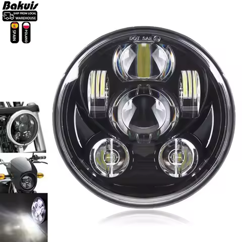5.75 Inch LED Headlight DRL For Harley Sportster 1200 XL1200L Custom XL1200C 883 XL883 883L XL883R 48 Headlamp 5 3/4"