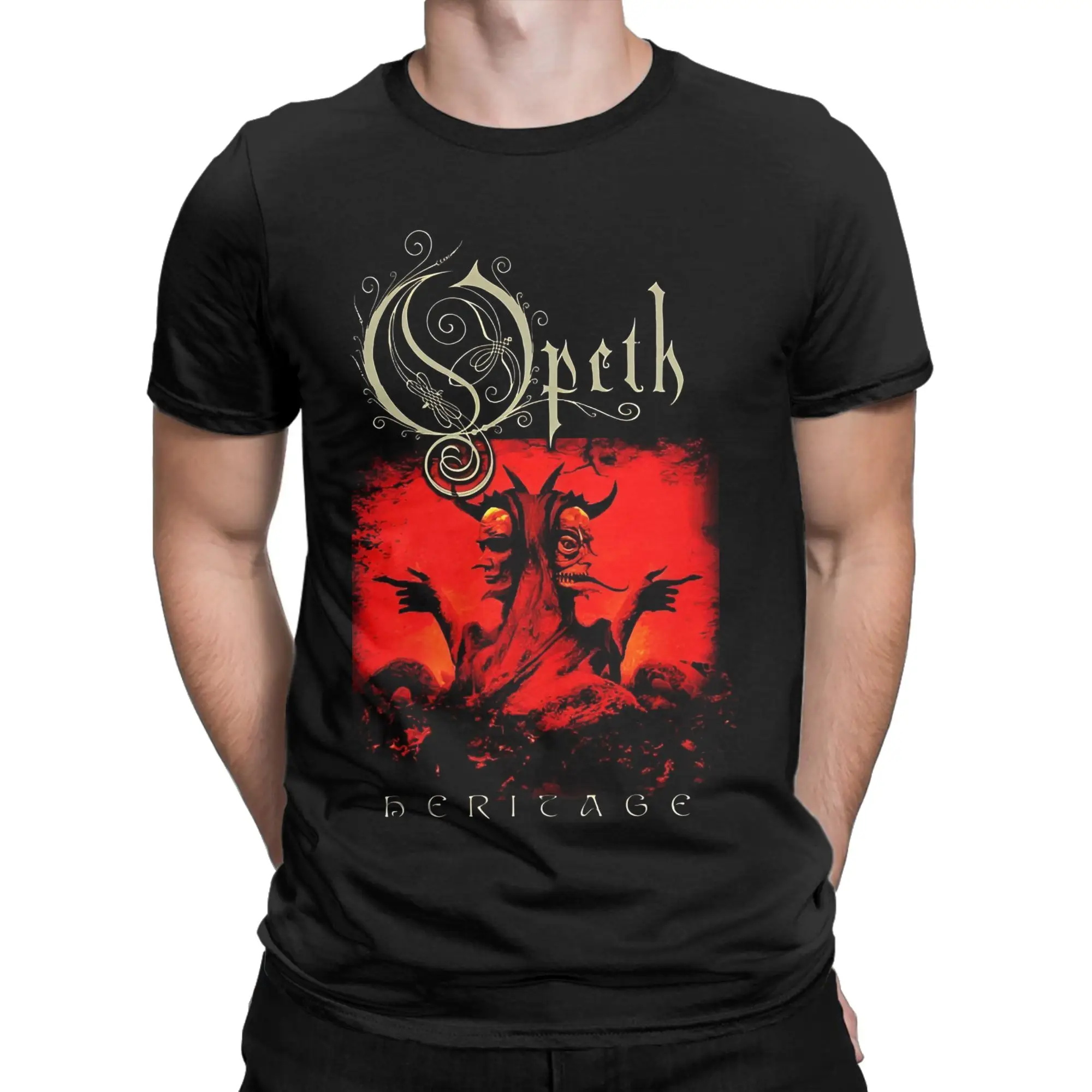 Progressive Metal Heavy Metal Opeth Music T Shirt Summer  Classic T Shirts Cotton Hip Hop Tshirt For Men's Casual Tops