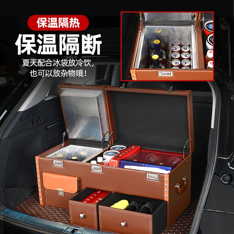 Samochód Samochodowy Schowek Schowek Szuflada Schowek Izolacja Pudełko Artykuły Samochodowe Pudełko Bagażnika Sortowanie Pudełko Tylnego Hasło