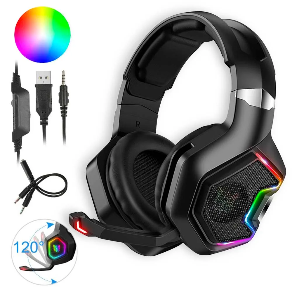 Over-ear Earphone Gamer Onikuma K10 Pro C/Rgb Led Light