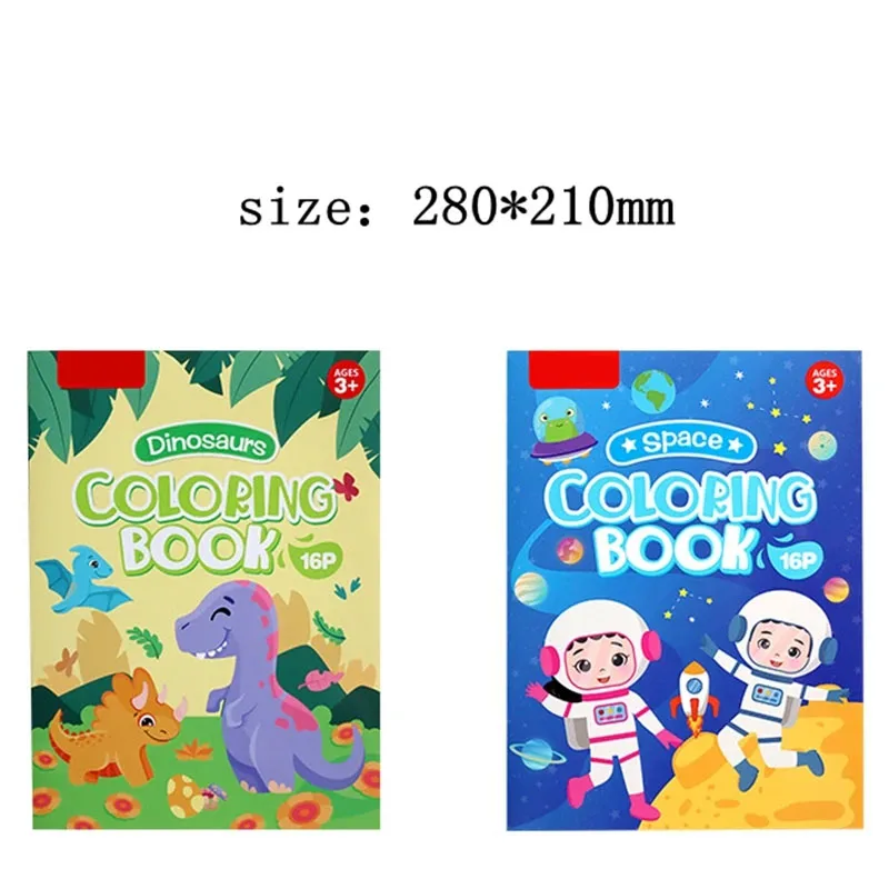 Livres de coloriage pour enfants, 16 Pages, sirène, dinosaure, licorne, livre de dessin pour bébé, jouets éducatifs préscolaires Montessori