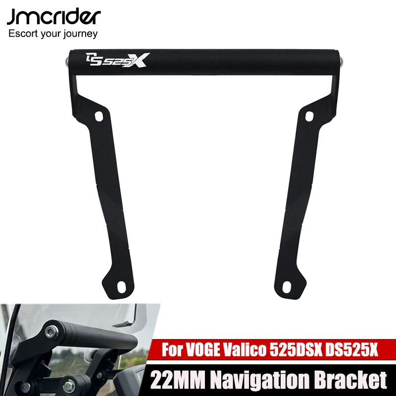 22MM NEW DSX 525 DS X Motorcycle Phone Navigation Bracket Front Bar GPS Windshield Mount Stand For VOGE Valico 525DSX DS525X