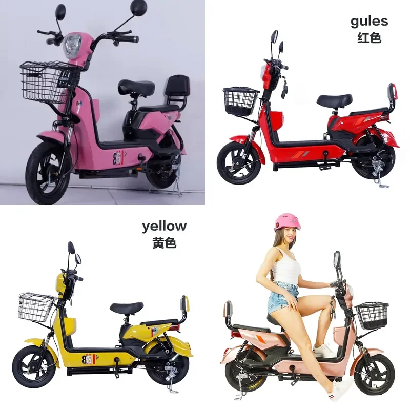 STROVAN Cheap Price X1 Electric Motorcycle Cute E-Bike Mobility Scooter Adult 350W 48V Lead Acid Battery Full Suspension