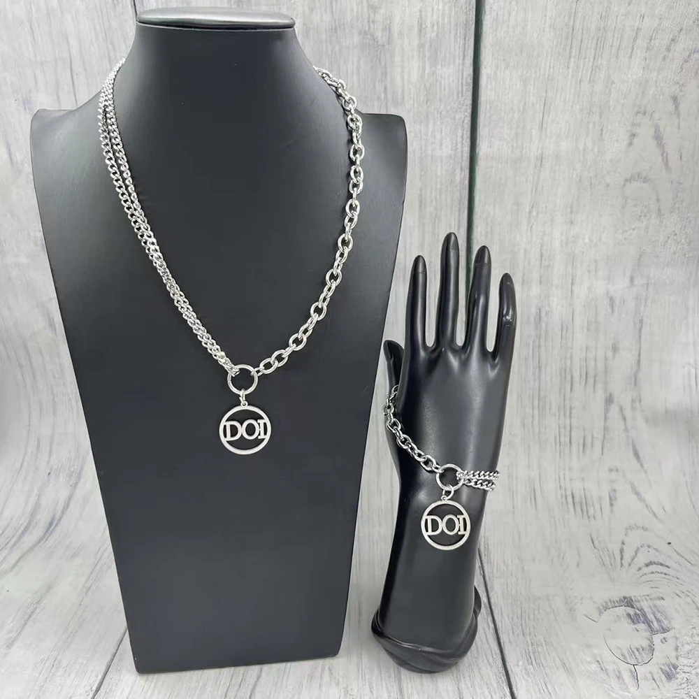 مجموعة قلادة سوار من الفولاذ المقاوم للصدأ DOI #1