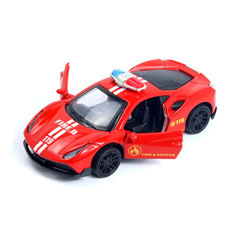 

Bulk 1:43 Alloy Car Model Police Car Sports Car Toy Open Door Car Kids Boy Ornament Doll Machine