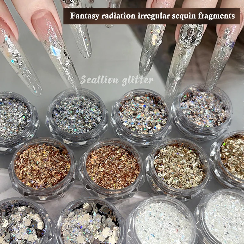 1 Box Mini Sprankelende Ster Nagel Glitter Sprankelende Pentagram Nageldecoratie Nagelsalon Ontwerp Accessoires DIY Nail Art Design