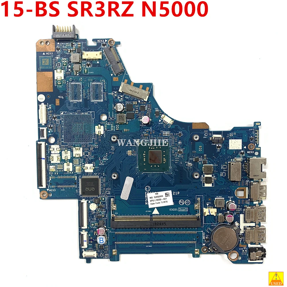 

100% рабочая L19050-601 L19050-001 для материнской платы ноутбука HP 15-BS EPG52 LA-G121P с процессором SR3RZ N5000 DDR4