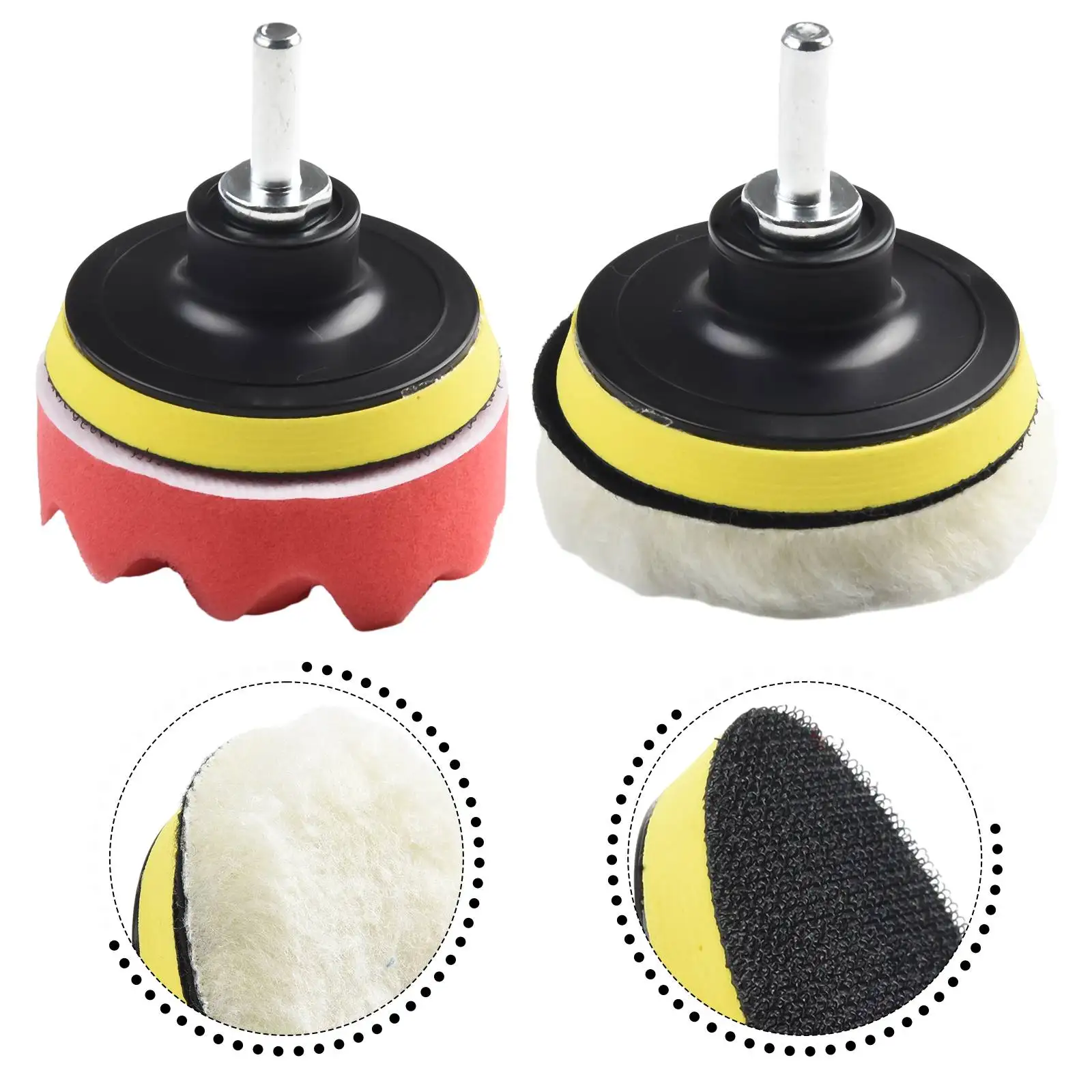 3/4/5/6 Inch Car Polishing Disc Kit Compound Buffing Backing Plate Sanding Waxing Pad Sandpaper For Auto Detailing Headlight