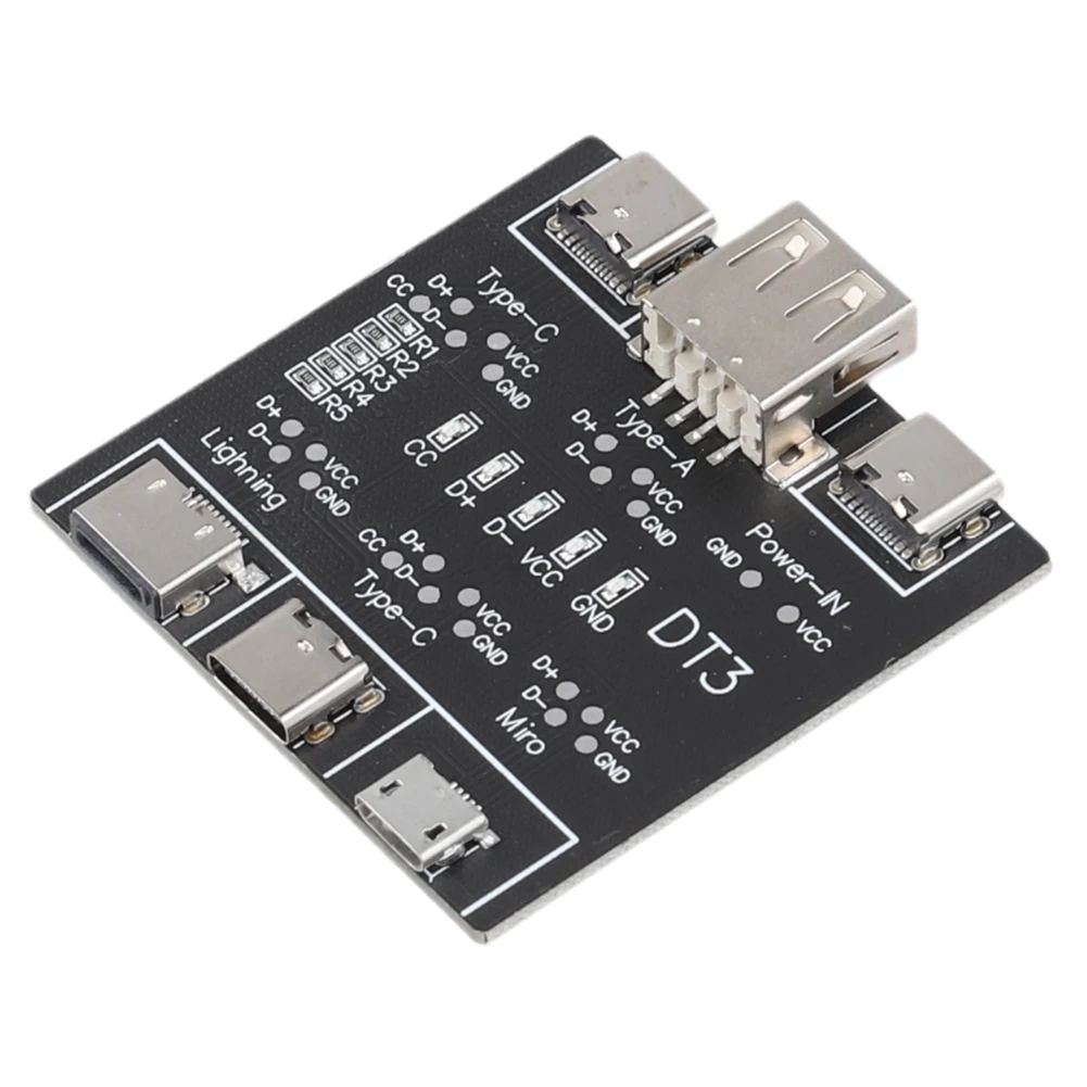 DT3 USB Cable Tester USB Type-C Data Cable Test PCB Board Date Cable On-Off Detection for iPhone Android