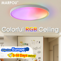 MARPOU Smart LED Ceiling Lamp 18 Inch Large Size APP Remote Control Dimmable Modern Home RGB Ceiling Lights Bedroom Living Room