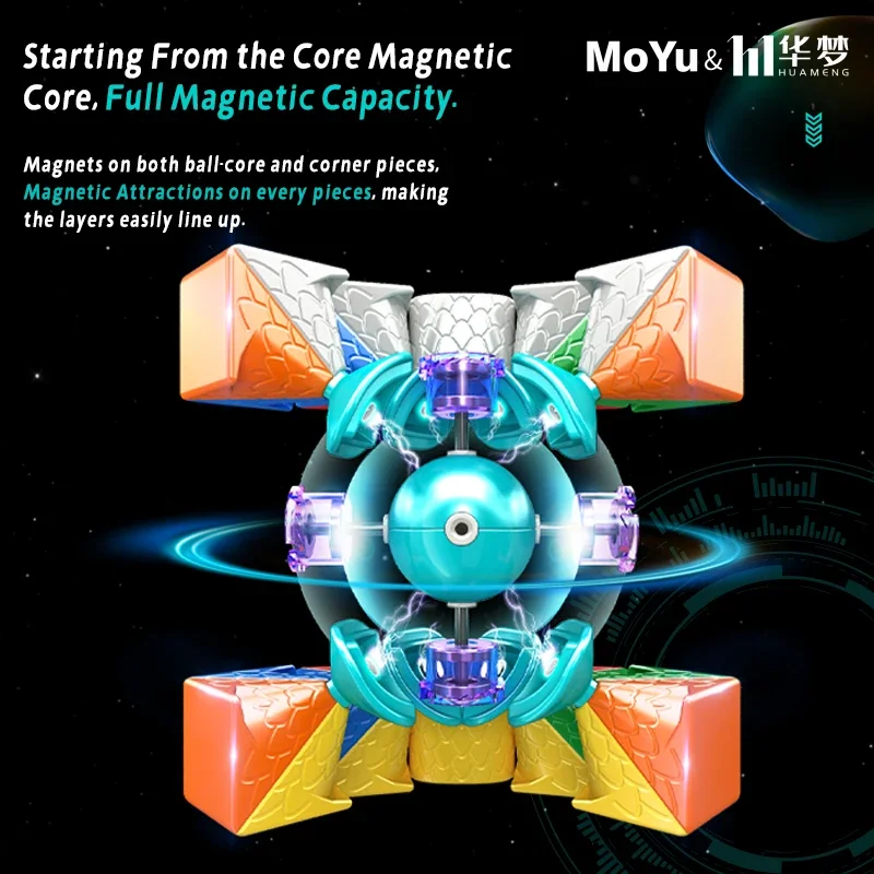 [Picube] MoYu HuaMeng YS3M World Record Design 3x3x3 Core Magnetic Cube ความเร็วระดับมืออาชีพ 3x3 Cube Cubing ปริศนาของเล่น